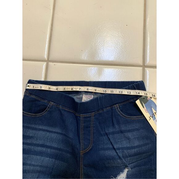 Dark Blue Stretch Large Distressed Jeans #distressed look #fashion jeans - Picture 2 of 6